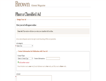 Tablet Screenshot of ads.brownalumnimagazine.com